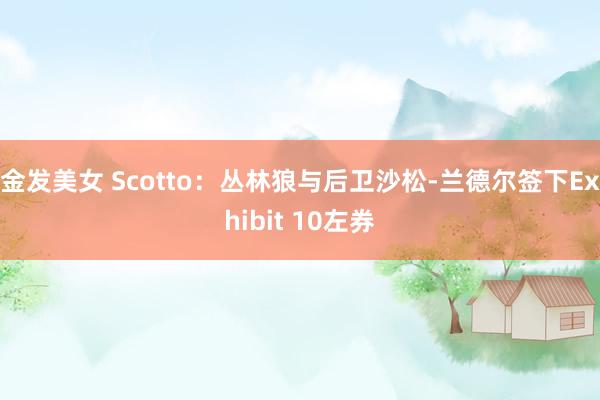 金发美女 Scotto：丛林狼与后卫沙松-兰德尔签下Exhibit 10左券