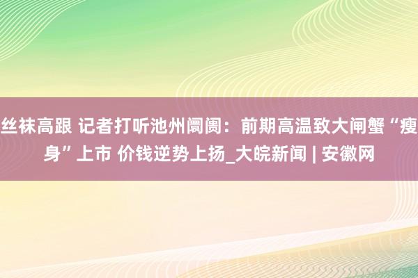 丝袜高跟 记者打听池州阛阓：前期高温致大闸蟹“瘦身”上市 价钱逆势上扬_大皖新闻 | 安徽网