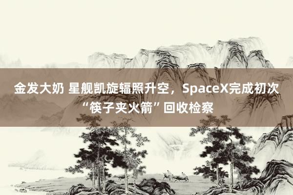 金发大奶 星舰凯旋辐照升空，SpaceX完成初次“筷子夹火箭”回收检察