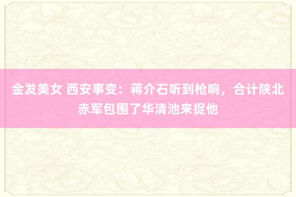 金发美女 西安事变：蒋介石听到枪响，合计陕北赤军包围了华清池来捉他