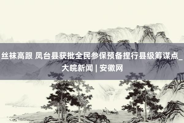 丝袜高跟 凤台县获批全民参保预备捏行县级筹谋点_大皖新闻 | 安徽网