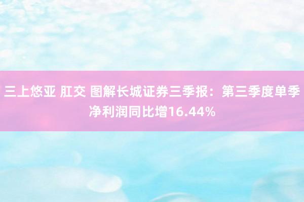 三上悠亚 肛交 图解长城证券三季报：第三季度单季净利润同比增16.44%