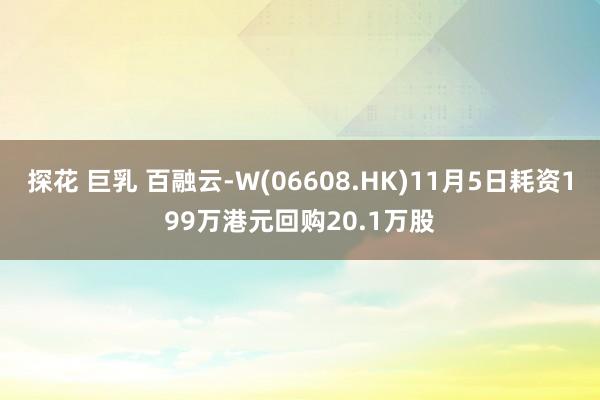 探花 巨乳 百融云-W(06608.HK)11月5日耗资199万港元回购20.1万股