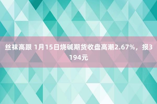 丝袜高跟 1月15日烧碱期货收盘高潮2.67%，报3194元