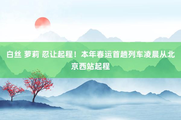 白丝 萝莉 忍让起程！本年春运首趟列车凌晨从北京西站起程